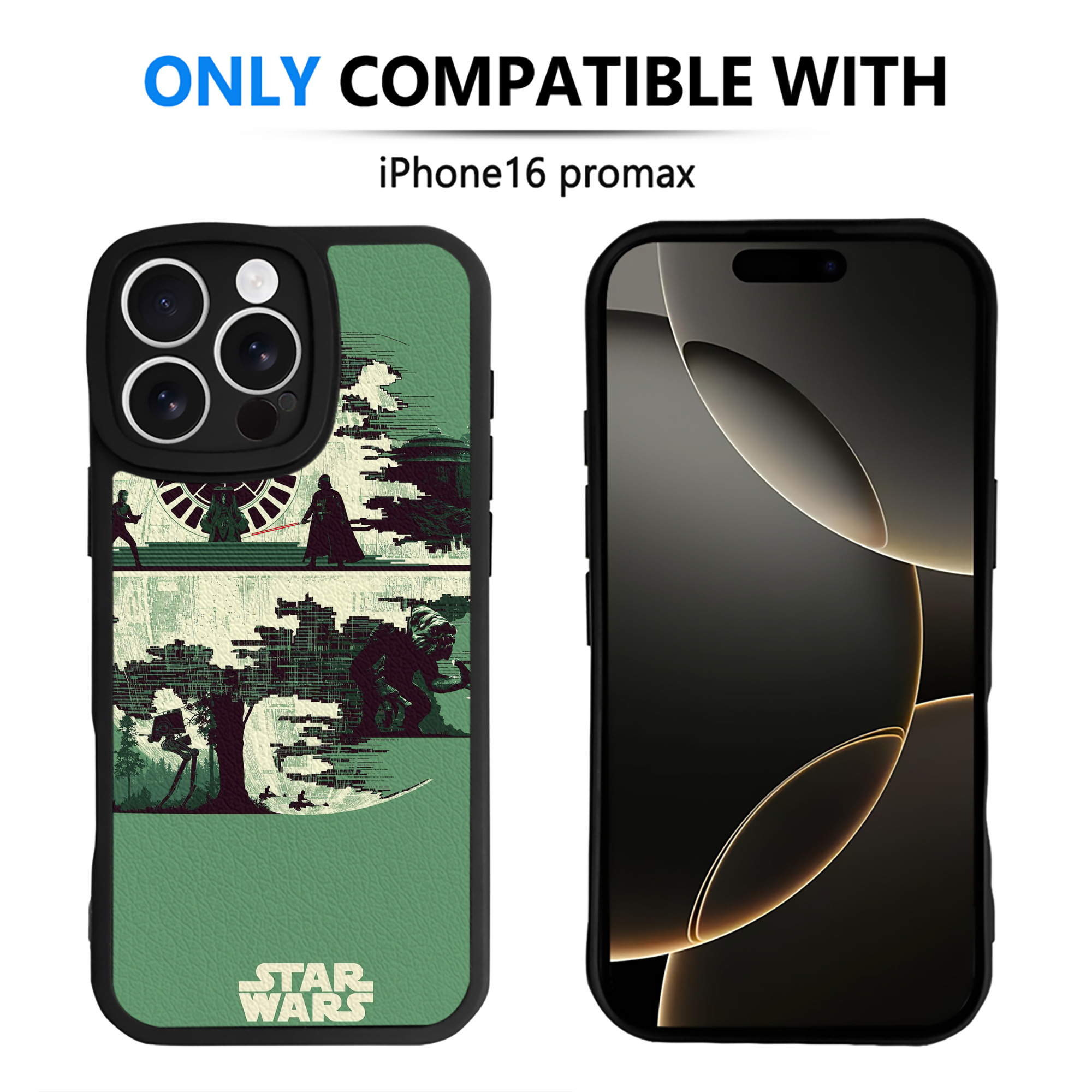 （画像用） スター・ウォーズ Star Wars 【iPhone 16シリーズ対応】シリコンスマホケース（レザー調） 材質：シリコン